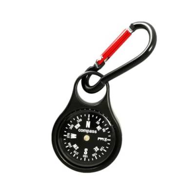 Kompass Schlüsselanhänger, Kompass mit Karabiner, Mini-Kompass, Zinklegierung Karabinerhaken Clip Camping Zubehör, für O-Kompass von ZOUBAOQ