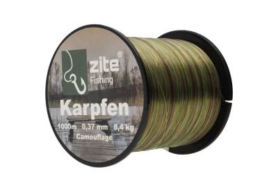 Zite Angelschnur Camouflage Karpfen Nylon Angelschnur 0,37mm 8,4kg Tragkraft 1000m von Zite