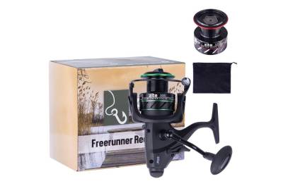 Zite Freilaufrolle Freerunner Reel 5000 5+1BB Karpfenangeln Angelrolle mit 2 Aluspulen) von Zite