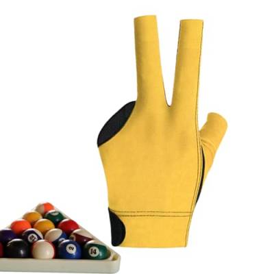 acime Billard-Pool-Handschuhe,3-Finger-Billard-Handschuhe,Billard-Sporthandschuhe für die Linke Hand | Dünne und rutschfeste Sporthandschuhe, hochelastische und atmungsaktive Billardhandschuhe für von acime