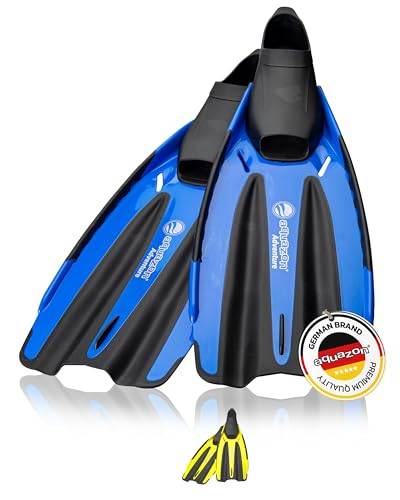 AQUAZON Adventure professionelle Flossen, Schnorchelflossen, Taucherflossen, Schwimmflossen für Erwachsene, Farbe:Blue, Größe:40/41 von aquazon