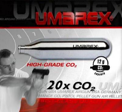 20 UMAREX 12g Co2 Kapseln für Softair, Painball, Luftpistolen oder Luftgewehre von bierkapseln4u