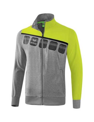 Erima 5-C Pr?sentationsjacke Erwachsene grau melange/lime...