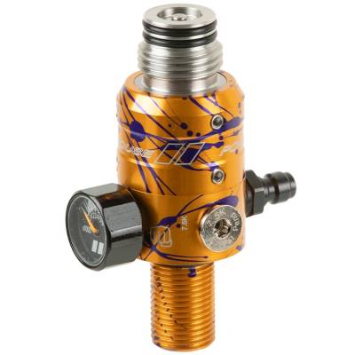 PowerHouse TKO Paintball HP Regulator (300Bar/4500PSI) GOLD/PURPLE SPLASH