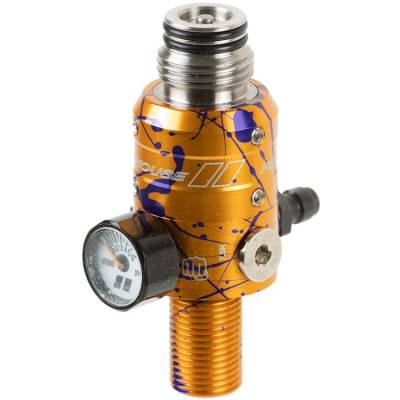 PowerHouse TKO TITANIUM Paintball HP Regulator (300Bar/4500PSI) GOLD/PURPLE SPLASH