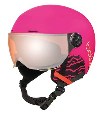 bollé - QUIZ VISOR Hot Pink Matte XS 49-52cm - Orange Gun Kat 2, Skihelm, Medium, Unisex Kinder von bollé