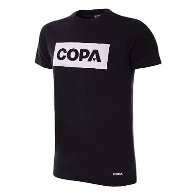 COPA Herren Box Logo T-Shirt mit Rundhalsausschnitt, Schwarz, L von COPA