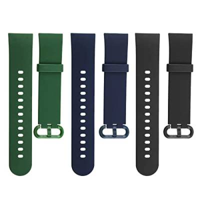 eMagTech 3 Stück Silikon-Uhrenarmbänder Armbänder Kompatibel mit Xiaomi Mi Watch Lite Kompatibel mit Redmi Watch Lite Smartwatch Ersatz-Uhrenarmbänder von eMagTech