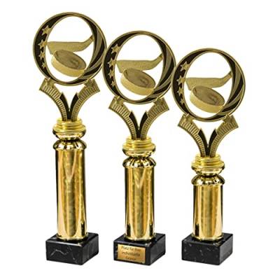 eberin · Eishockey Pokale mit oder ohne Gravur · Eishockey Cup auf Goldsäule/Marmor schwarz · Trophäe · Auszeichnung · Pokal in 3 Größen erhältlich · (29,0 cm) von eberin