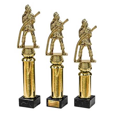 eberin · Feuerwehr Pokale mit oder ohne Gravur · Feuerwehr Wanderpokal · Feuerwehrmann auf Goldsäule/Marmor schwarz · FFW Auszeichnung · Pokal in 3 Größen erhältlich · (27,0 cm) von eberin