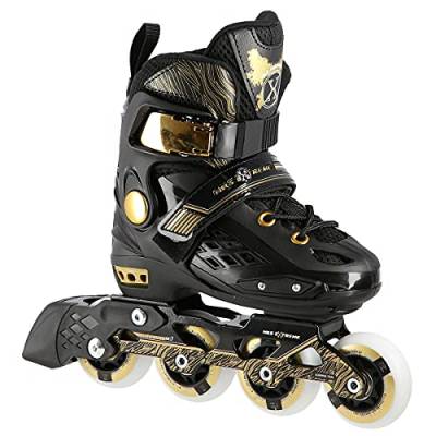 Nils Extreme Inliner für Kinder und Erwachsene - Inline Skates Mädchen und Jungen - ABEC7 Kugellager - Inliner Damen und Herren - Rollerskates Größenverstellbar 38-41 - Schwarz - NA20004 von Nils Extreme