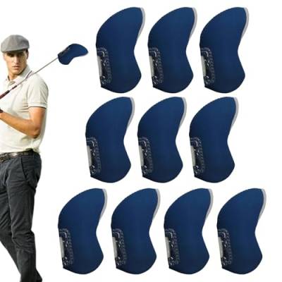 mimika Golf-Schlägerkopfhüllen,Golfschläger-Schlägerkopfhüllen,Transparente Golfschlägerkopfhüllen | 10 Stück Tauchstoff-Golf-Schlägerhauben, Golf-Treiber-Abdeckungen, passend für die meisten von mimika