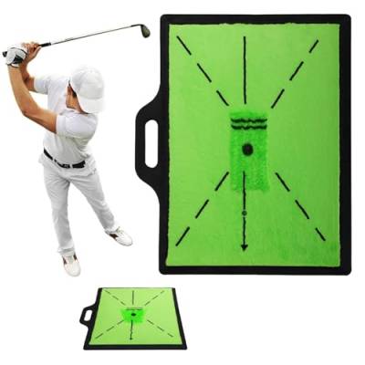 mimika Golf-Trainingsmatte für Schwung, Golf-Übungsmatte | Golfschwungpolster mit Schiene - Path Feedback Golf-Übungsmatten zur Schwungerkennung beim Schlagen, Golf-Trainingshilfen für von mimika