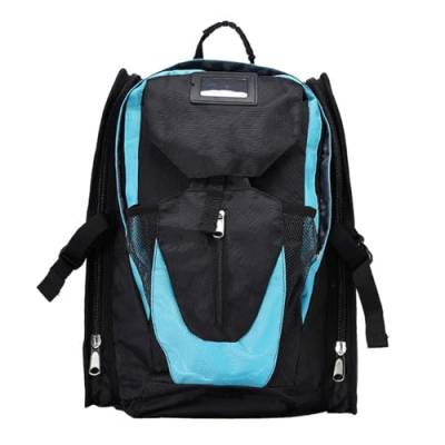 perfk Rollschuh-Rucksack, Skate-Schuhe, Tasche, Organizer für Kinder, Inline-Skating-Tasche, Schlittschuh-Träger für Eiskunstlauf-Skischuhe, Blau klein von perfk