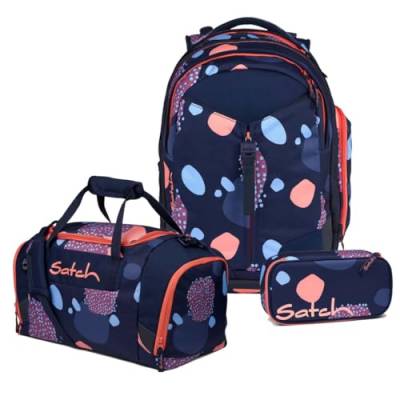 satch Match Schulrucksack Set 3tlg. (Coral Reef) inkl. Schlamperbox und Sporttasche von satch