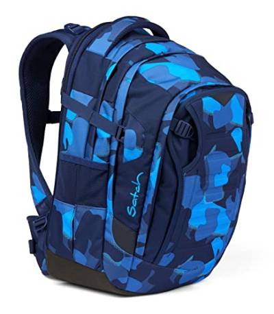 satch match Schulrucksack ergonomisch, erweiterbar auf 35 Liter, extra Fronttasche Troublemaker - Blau von satch