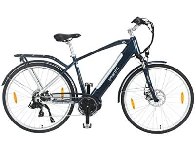 smartEC TrekX-MH E-Bike Trekking Herren 250W Mittelmotor Li-Ion-Akku 36V/13Ah Elektrofahrrad 28 Zoll Reichweite 90km bis 25 km/h Trekking City von smartEC