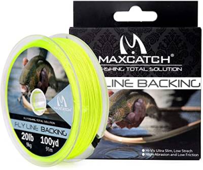 MAXIMUMCATCH Fliegenfischen Backing Fliegenfischen geflochtene Nylon Schnüre 20/30lb,100/300yards (30lb 100yds(13kg, 91,44m), Gelb) von sprinton