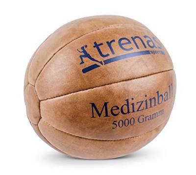 Original TRENAS Medizinball aus Leder - 5 KG von trenas