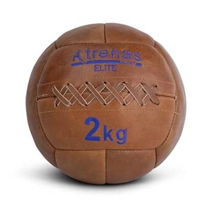 trenas Medizinball 2kg aus Leder | Lederball | Original Medizin Ball Elite | Medizinball Leder | Medizinbälle von trenas