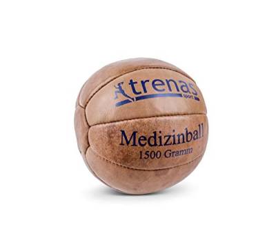 trenas Medizinball Leder - Original - 1,5 kg - Medicine Ball - Sport Medizinball von trenas