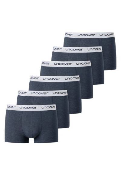 uncover by SCHIESSER Retro Boxer 6er Pack Basic (Spar-Set, 6-St) Retro Short / Pant - Baumwolle - Ohne Eingriff - von uncover by SCHIESSER