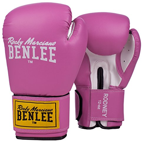 BENLEE Boxhandschuhe aus Artificial Leather Rodney Pink/White 10 oz von BENLEE Rocky Marciano