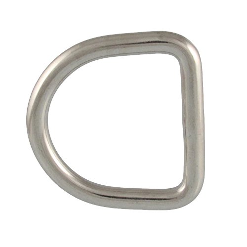 BOOTSTEILE BRAUER 5 Stück D-Ring geschweißt, poliert D= 4 x 20 mm - Edelstahl A4 von BOOTSTEILE BRAUER