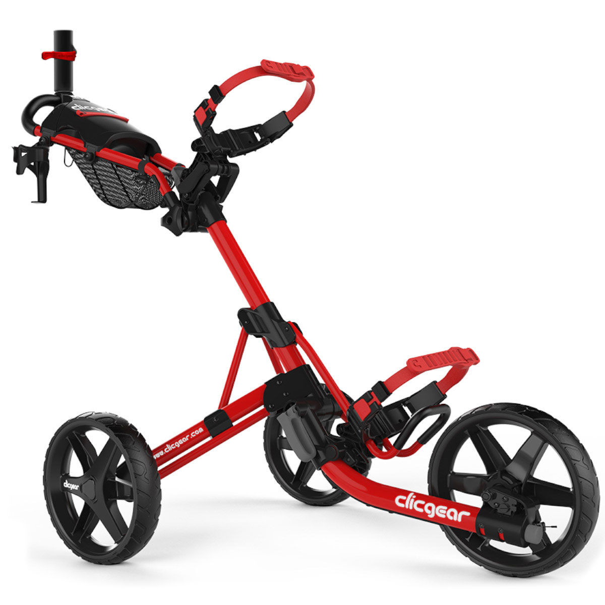 Clicgear Red And Black Lightweight Plain Golf Trolley Version 4.0, Size: 60x38x33cm  | American Golf von Clicgear