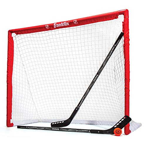 Franklin Inline Hockey Comp PVC Goal 46", Stick & Ball Set, rot, One Size von Franklin Sports
