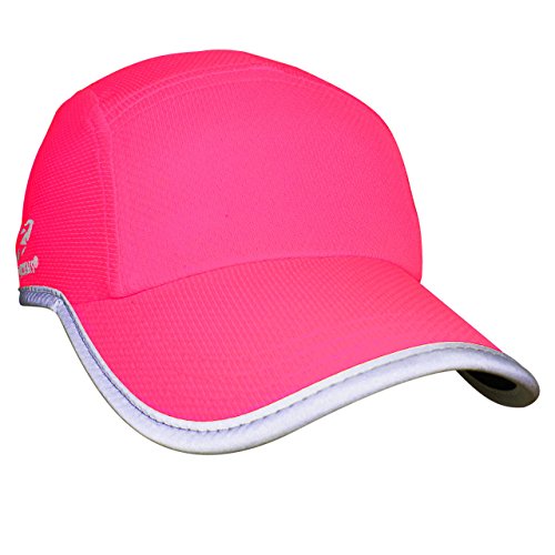 Headsweats Damen Women's Race Hat Hi Vis Reflective Laufmütze Sportkappe, Neon Pink, Women von Headsweats