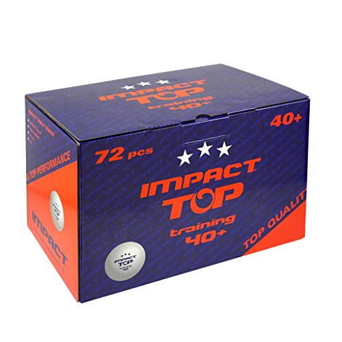IMPACT TOP Training Tischtennisbälle, Weiß, 72 Stück von IMPACT
