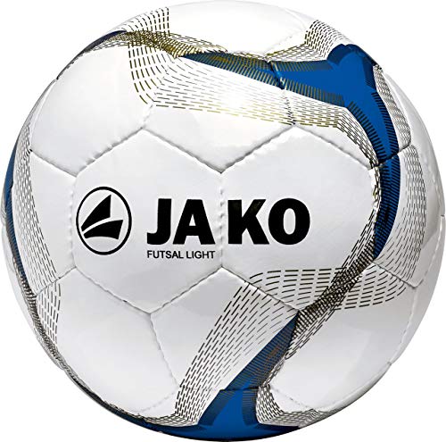 Jako Herren Fußball Ball Futsal Light, Weiß/Blau/Gold, 4 von JAKO