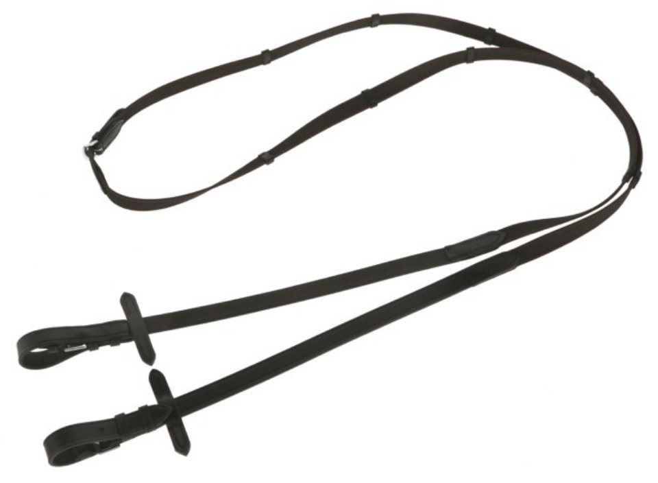 Kerbl Zügel Gummizügel AntiSlip 3 m schwarz / braun 20 mm Full 3222116, (1-tlg) von Kerbl