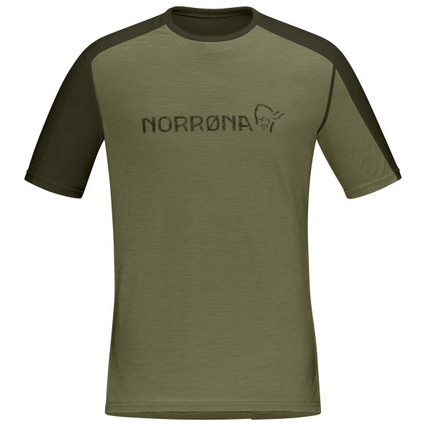 Norrøna - Falketind Equaliser Merino T-Shirt - Merinoshirt Gr M oliv von Norrøna