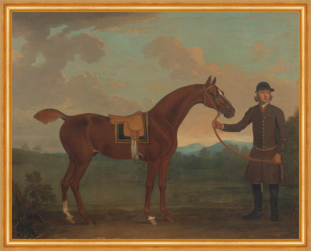 Kunstdruck Old Fox held by a Groom James Seymour Pferde Sattel Zaumzeug B A2 0239, (1 St) von OTTO