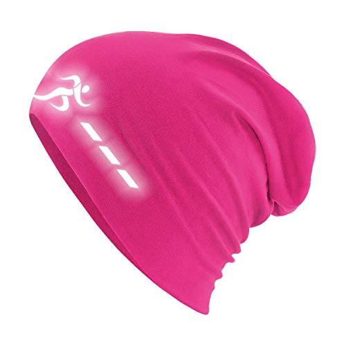 Roughtex Laufmütze Herren Damen Sport Mütze reflektierend zum Laufen Jogging Beanie Laufmützen Sommer Winter Pink XS/S von Roughtex