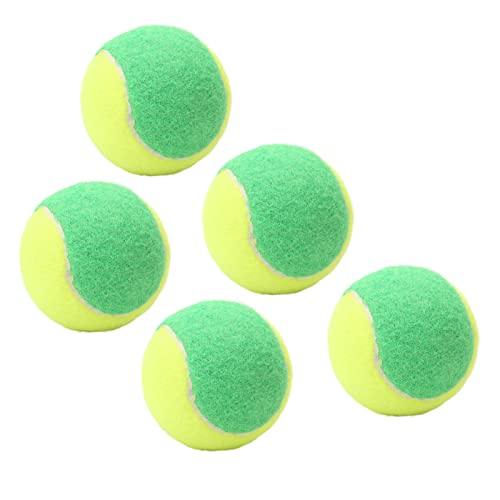 Trainings-Tennisball, Druckentlastung, Leicht zu Halten, Umweltfreundlich, 5 Stück, 6 cm Durchmesser, Elastische Squashbälle mit Stoffoberfläche für Bürospiele (Green) von Shanrya