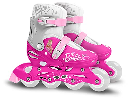 STAMP - Inlineskates Barbie verstellbar Größe 30-33 Mattel, CB200302, Rosa von Stamp