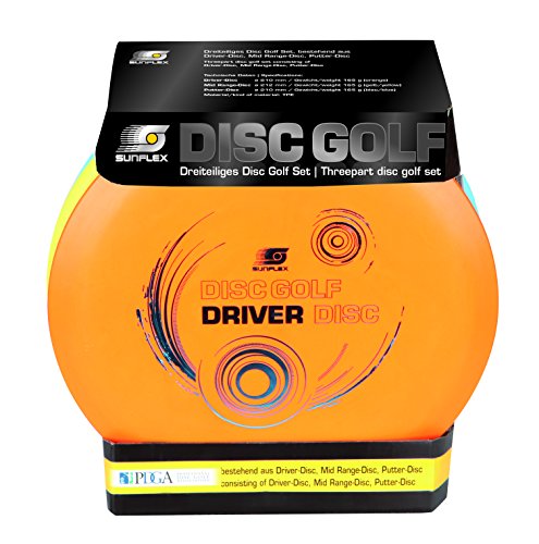 Sunflex DISC Golf Set | Disc Golf Spiel | DREI Wurfscheiben Verschiedene Distanzen | perfekte Flugeigenschaften | Wettkampf zugelassen von Sunflex