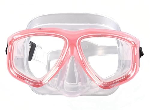 WOWDECOR Tauchmaske für Erwachsene und Kinder mit Kurzsichtigkeit Kurzsichtig, Schnorchelmaske Taucherbrille Dioptrin Dioptrien Korrektur, Pink und transparent (-3,0) von WOWDECOR