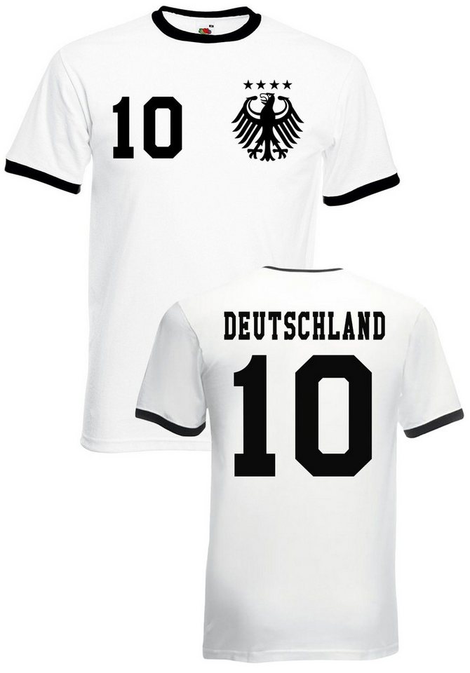 Youth Designz T-Shirt Deutschland Herren T-Shirt im Fußball Trikot Look mit trendigem Motiv von Youth Designz