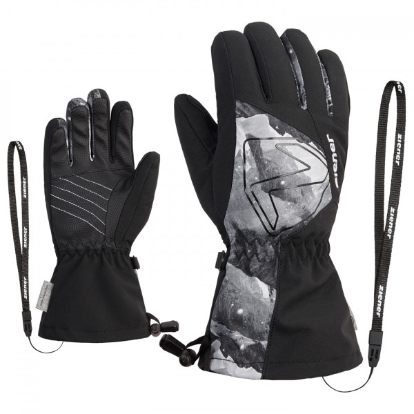 Ziener - Kid's Laval AS AW - Handschuhe Gr 4 schwarz/grau von Ziener