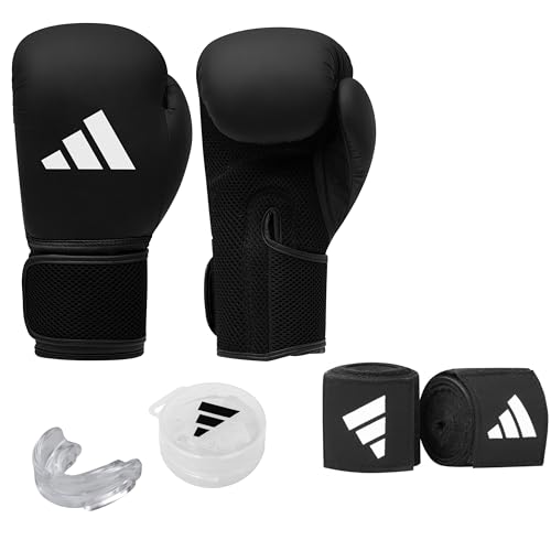 Adidas Boxing Set - Boxhandschuhe (12oz) + Bandagen + Mundschutz von adidas