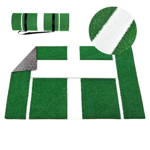 honeypet Rutschfeste Softball-Pitching-Matte mit 5 mm Schaumstoff und Gummihügel, 91 x 60 cm, Grün von honeypet
