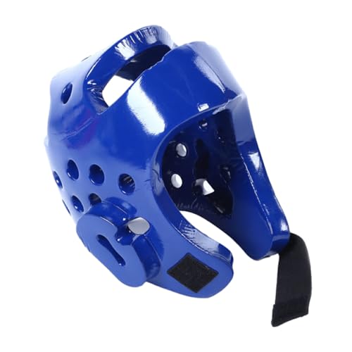 tieedhfu Einfach zu tragender und schützender Box Kopfschutz für Erwachsene und Kinder. Bequeme PVC Kickbox Kopfbedeckung, langlebige Konstruktion, Blau, XL von tieedhfu