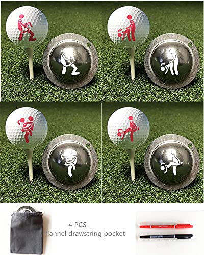 通用 Golfball-Marker, Schablone, individuelles Werkzeug für Herren, personalisierbar, lustig, für Erwachsene, Golfballmarker, Stempelausrichtung, Zeichenwerkzeug (4 Stück) von 通用