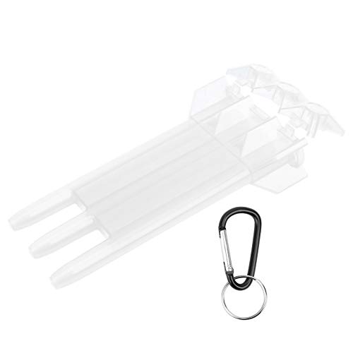 01 Dart Case, Professionelle Dart Aufbewahrungsbox 3 Hülle Einfach zu tragen Universell Tragbar Hochwertiges ABS für alle Arten von Darts im Freien(Transparent White) von 01