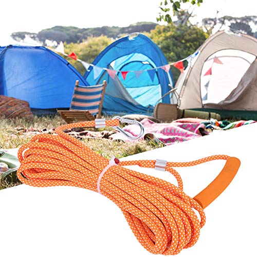 01 Outdoor-Wäscheleine, kein verblassendes Campingseil zur Befestigung von Zelten für das Überleben im Freien(10M, Orange 6MM) von 01