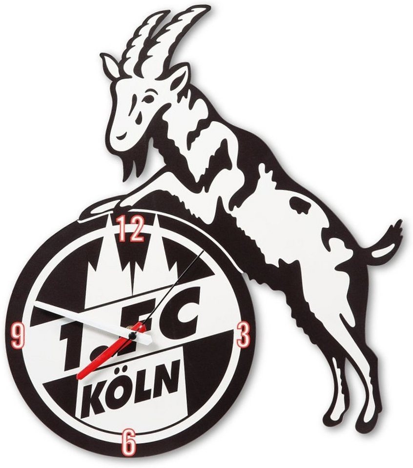 1. FC Köln Dekoobjekt Wanduhr Logo Metall von 1. FC Köln